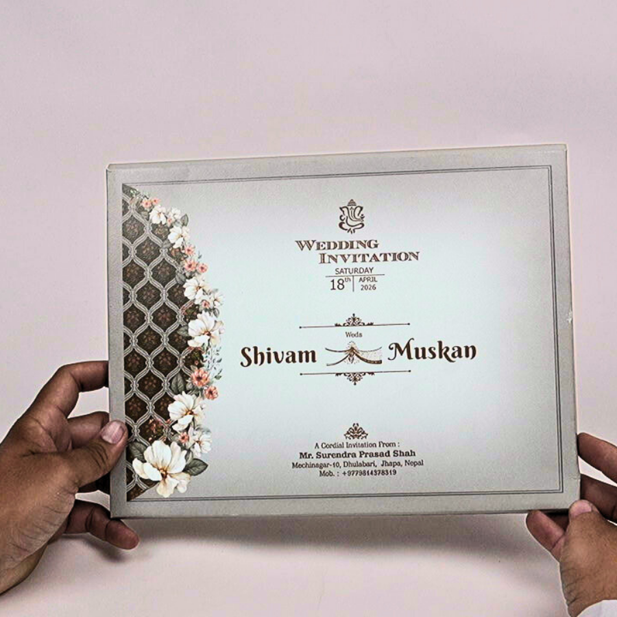 Modern Indian Roots Wedding Invitation Card