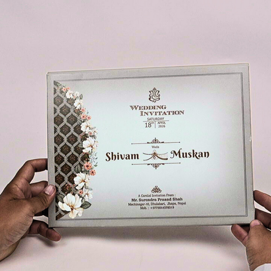 Modern Indian Roots Wedding Invitation Card