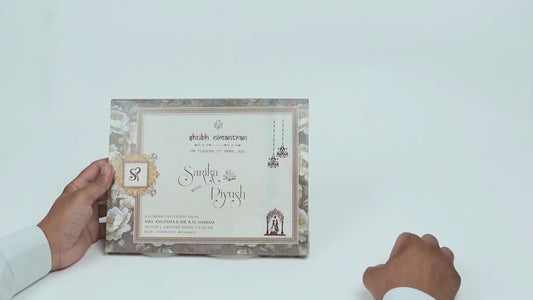 Mr. & Mrs. Stylish Premium Wedding Invitation Box Card | Modern Elegant Design for Couples